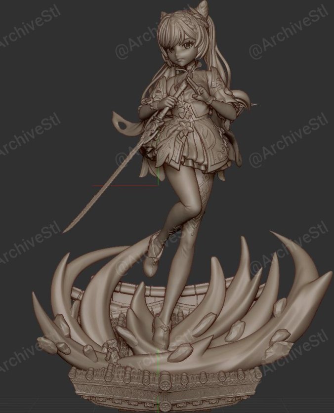 原神 刻晴 (Keqing) 3D打印图纸